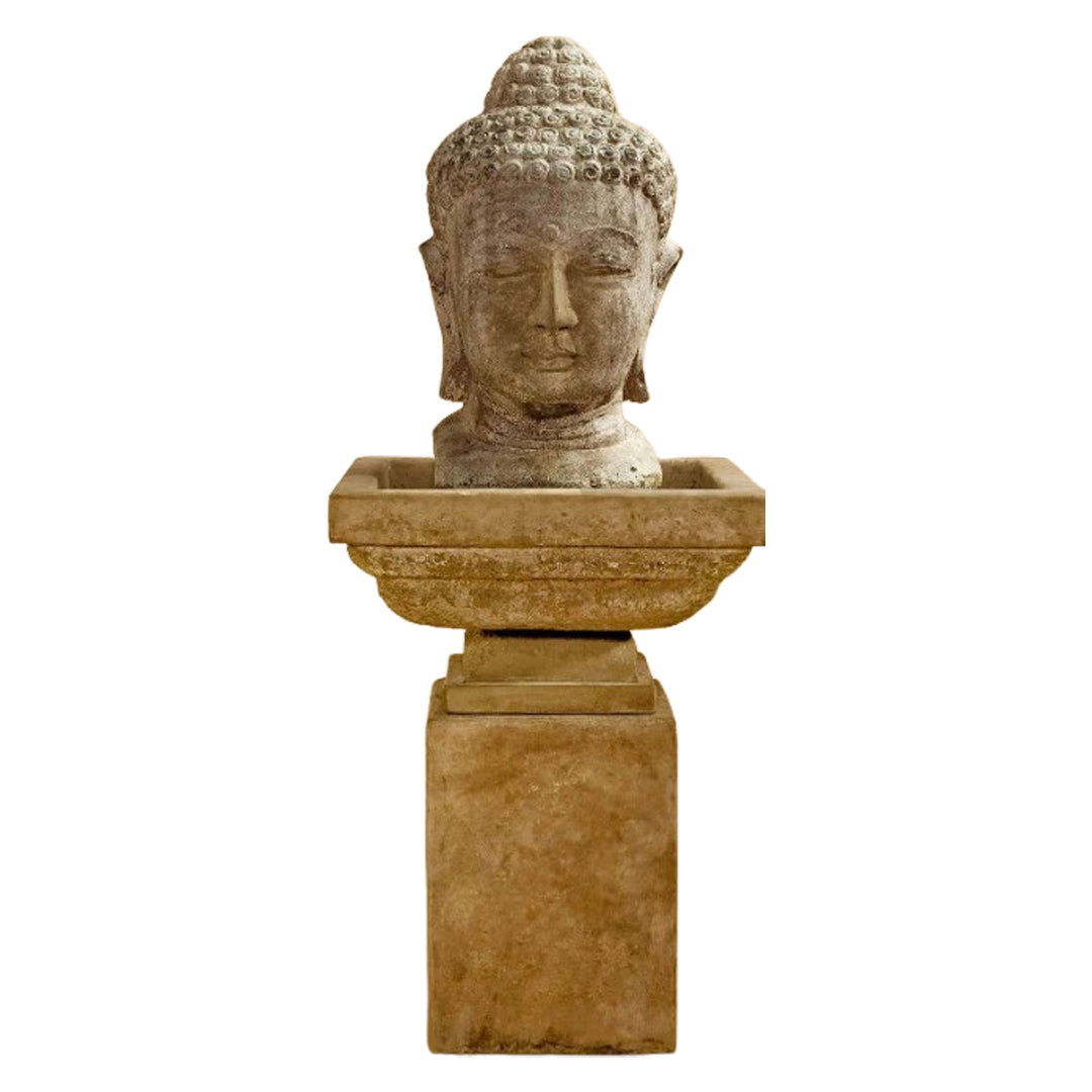Giannini Garden Meditation Buddha Cast Stone Outdoor Fountain 1629 1629