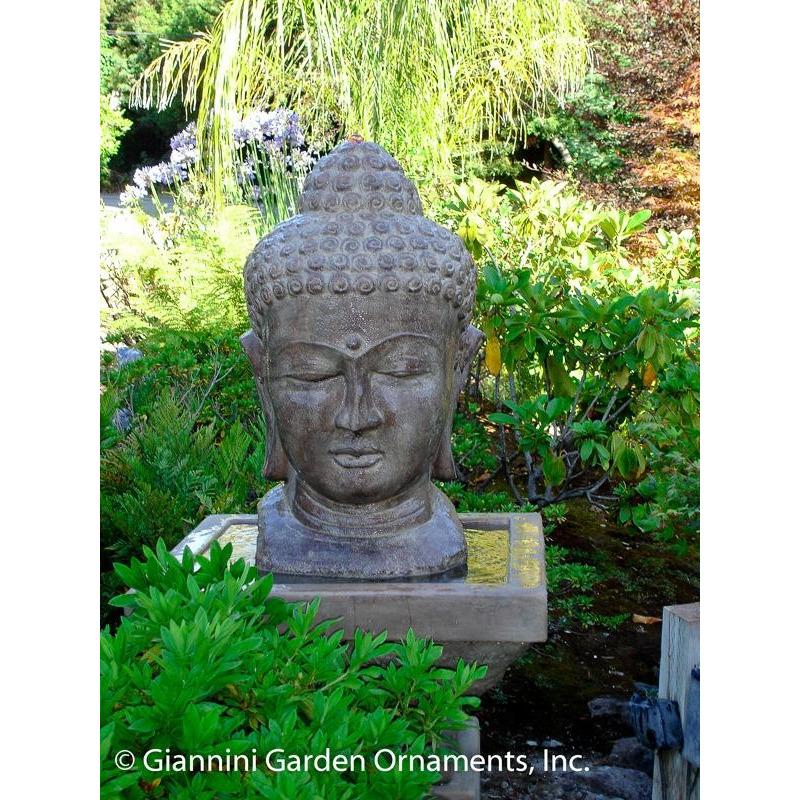 Giannini Garden Meditation Buddha Cast Stone Outdoor Fountain 1629 1629