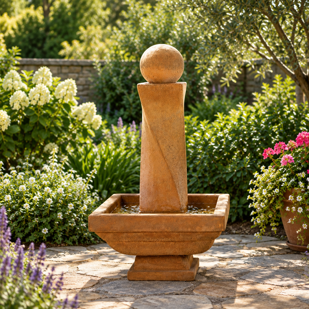 Giannini Garden Mod Twist Outdoor Fountain