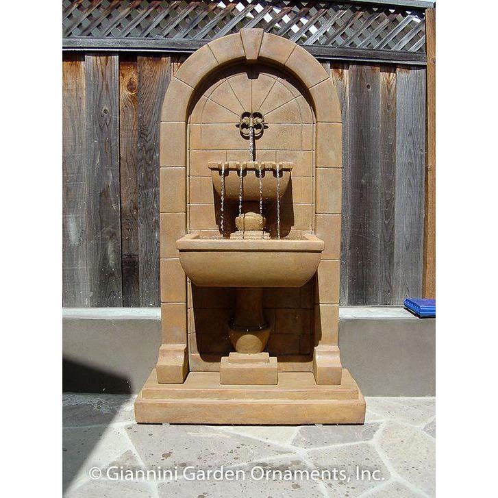 Giannini Garden Monterosso Cast Stone Outdoor Wall Fountain 1620