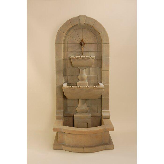 Giannini Garden Monterosso Cast Stone Outdoor Wall Fountain with Pond 1619