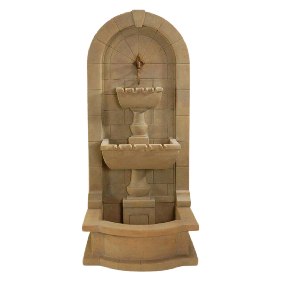 Giannini Garden Monterosso Cast Stone Outdoor Wall Fountain with Pond 1619