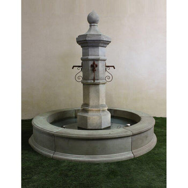 Giannini Garden Octavia Cast Stone Column Outdoor Fountain with 84" Wide Easy-Pond Basin