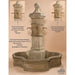 Giannini Garden Octavia Cast Stone Outdoor Courtyard Fountain with Basin 1597