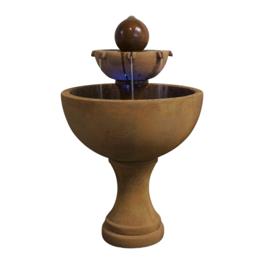 Giannini Garden Orbis 2-Tier Cast Stone Outdoor Fountain 1715 1715