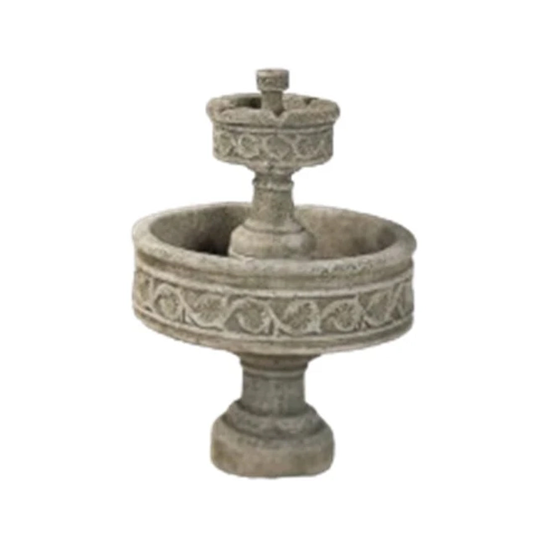 Giannini Garden Paestum 2-Tier Cast Stone Outdoor Garden Fountain 1007 1007