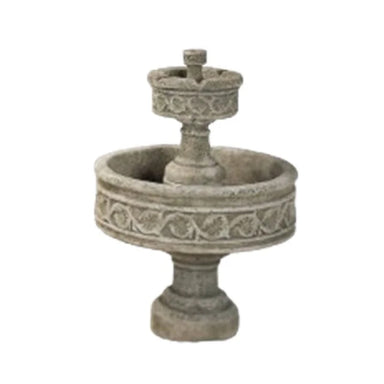 Giannini Garden Paestum 2-Tier Cast Stone Outdoor Garden Fountain 1007 1007