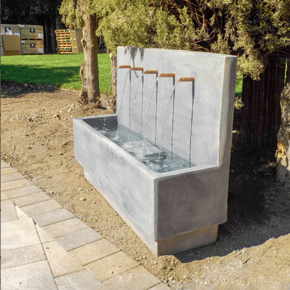 Giannini Garden Penta Concrete Wall Outdoor Fountain 1747