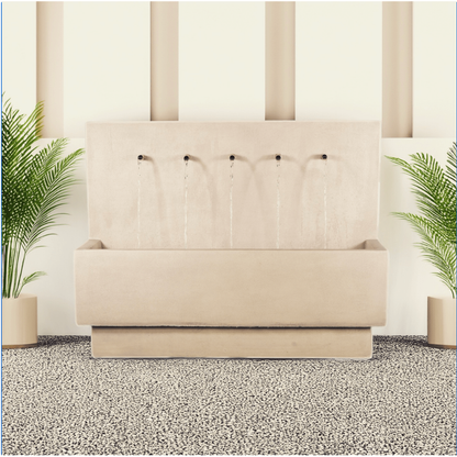 Giannini Garden Penta Concrete Wall Outdoor Fountain 1747 GG-1747
