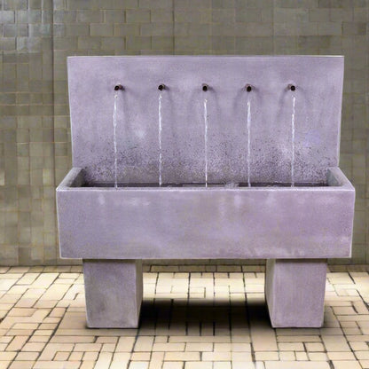 Giannini Garden Penta Wall Fountain Tall 1748 GG-1748