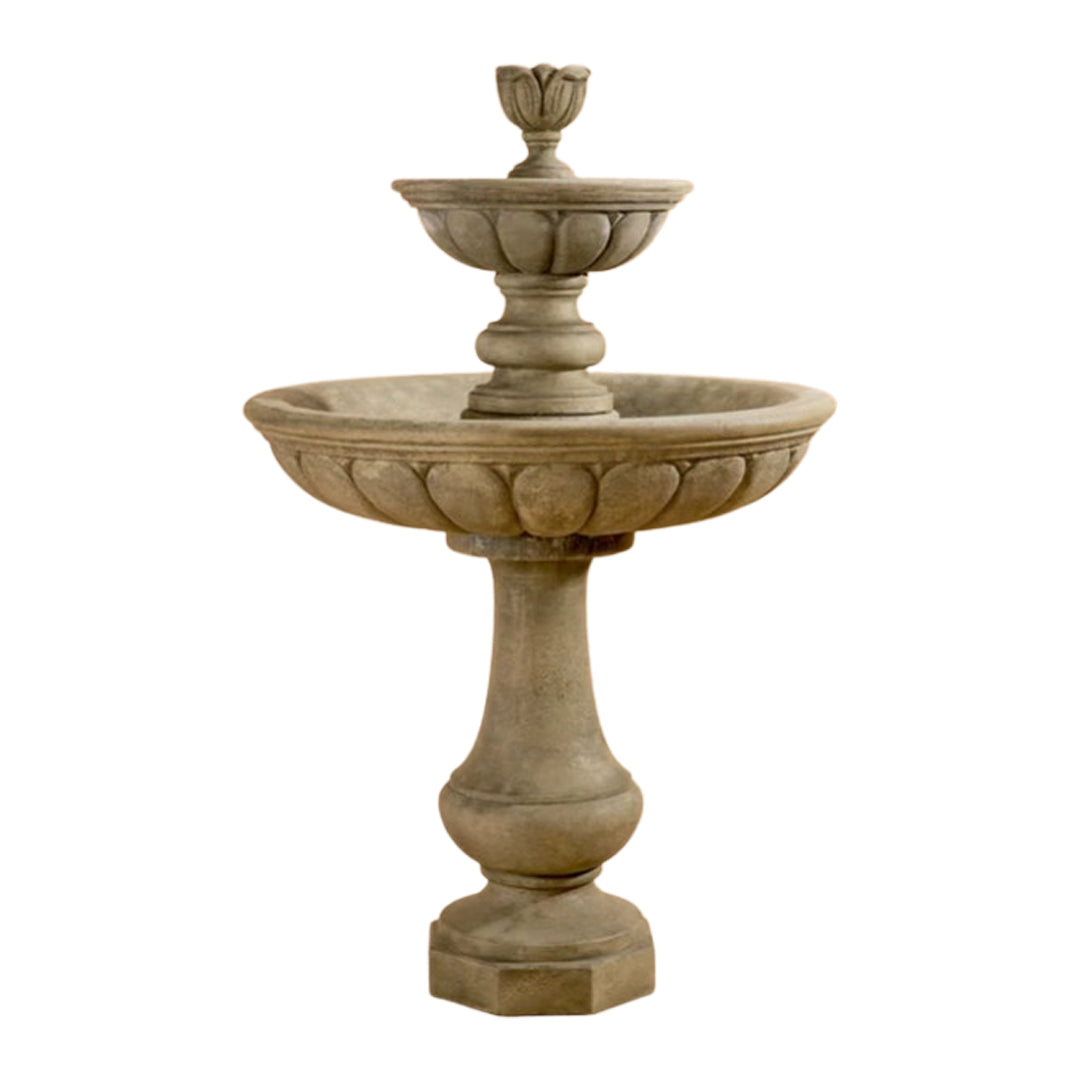 Giannini Garden Peotta 2-Tier Cast Stone Outdoor Fountain 1672 1672