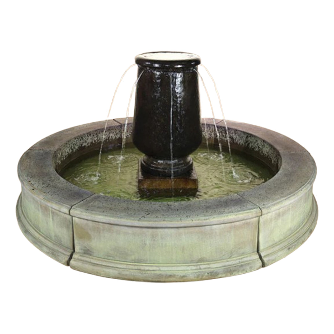 Giannini Garden Planum Cast Stone Urna Outdoor Fountain with Easy Basin 1816 1816