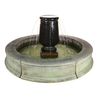 Giannini Garden Planum Cast Stone Urna Outdoor Fountain with Easy Basin 1816 1816