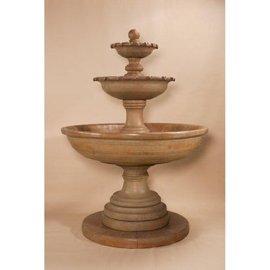 Giannini Garden Porta Elisa 3-Tier Cast Stone Outdoor Garden Fountain 1615 1615