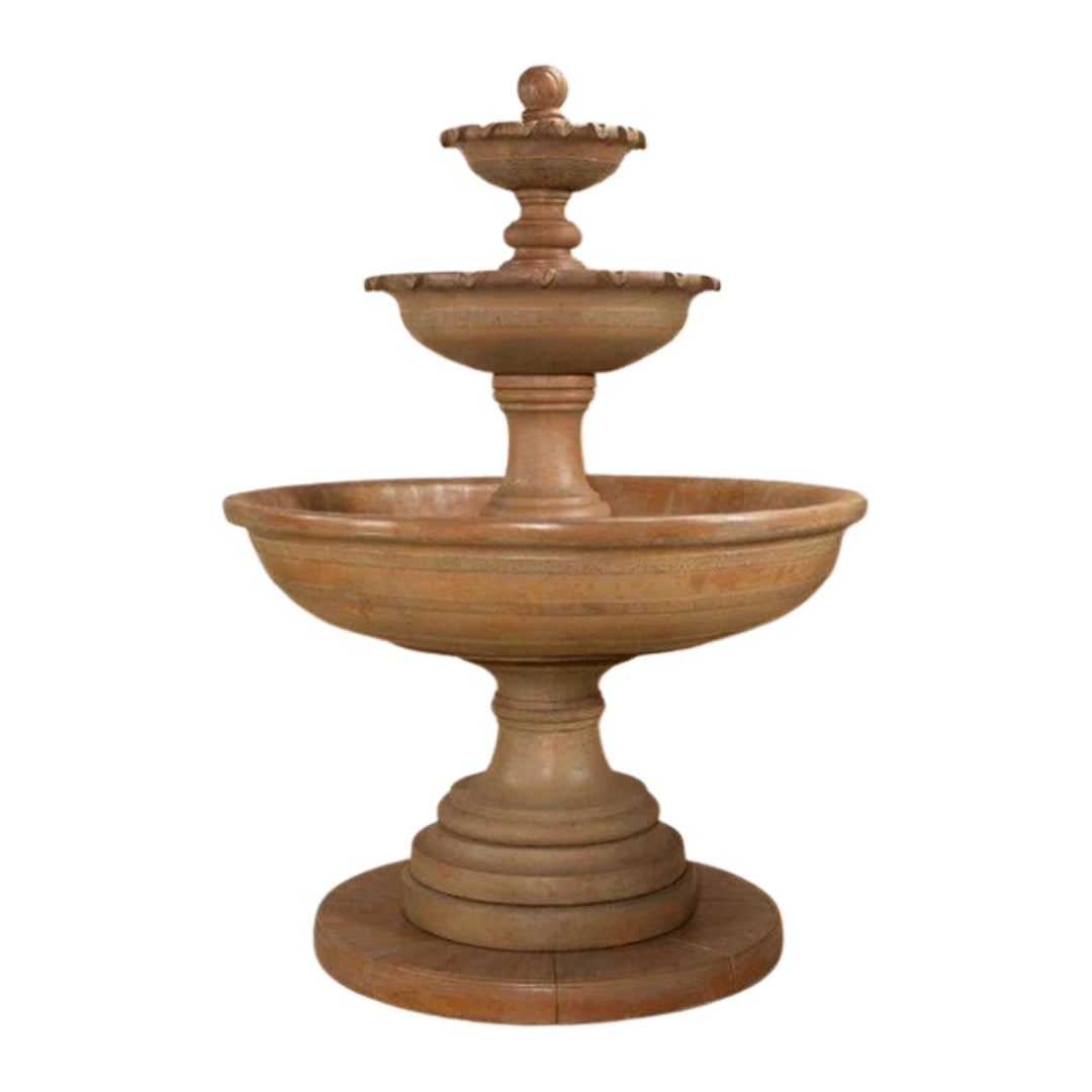 Giannini Garden Porta Elisa 3-Tier Cast Stone Outdoor Garden Fountain 1615 1615