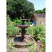 Giannini Garden Quattro Lion Head 2-Tiered Outdoor Courtyard Fountain with Basin 1227
