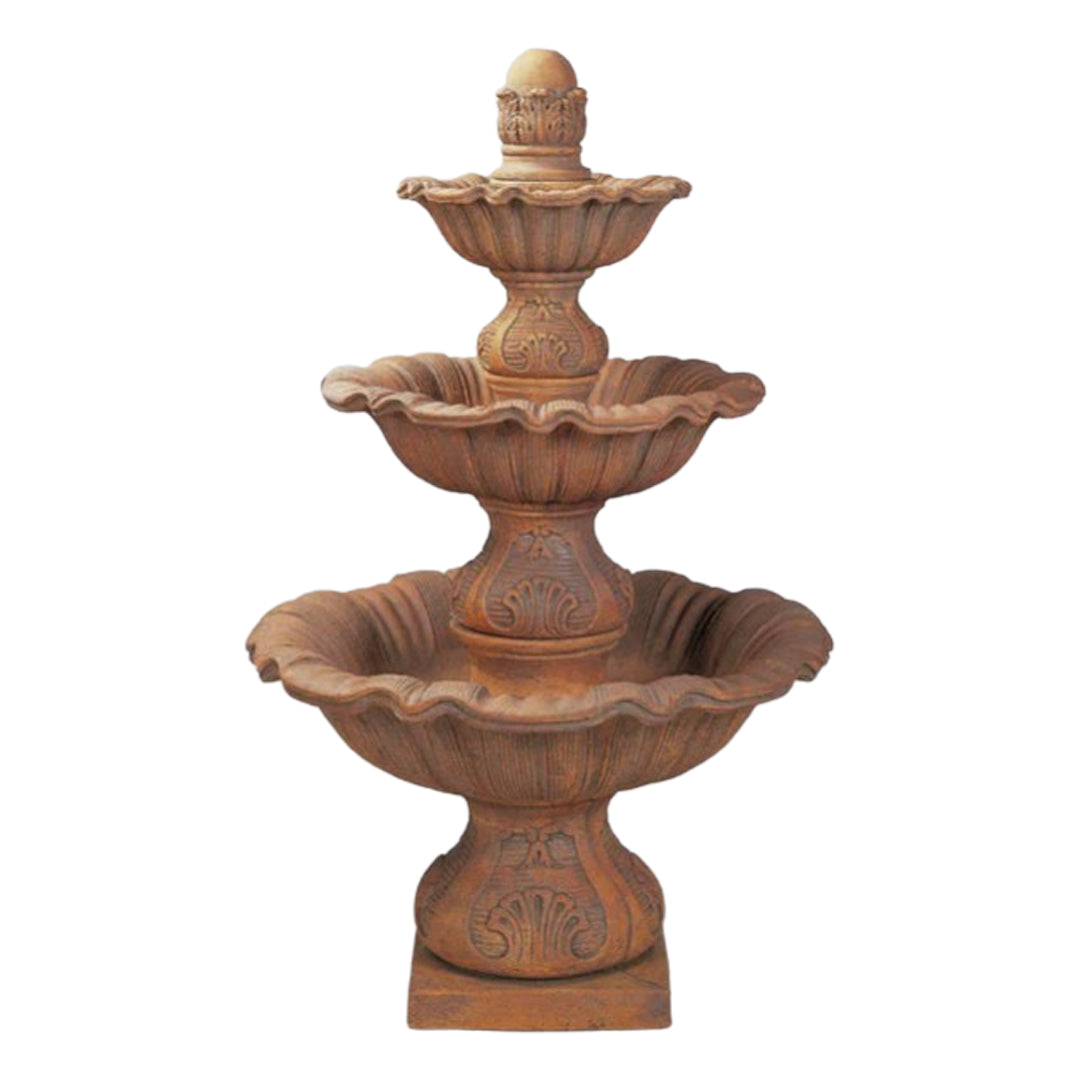 Giannini Garden Regina 3-Tier Cast Stone Outdoor Courtyard Fountain 1027 1027