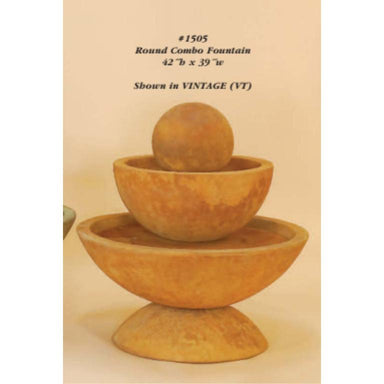 Giannini Garden Round Combo Outdoor Fountain 1505 1505