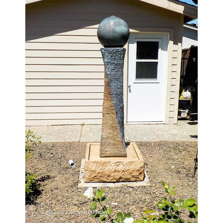 Giannini Garden Rustic Twist Outdoor Fountain 1417 1417b
