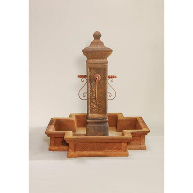 Giannini Garden San Martino Cast Stone Outdoor Courtyard Fountain with Basin 1568 1568
