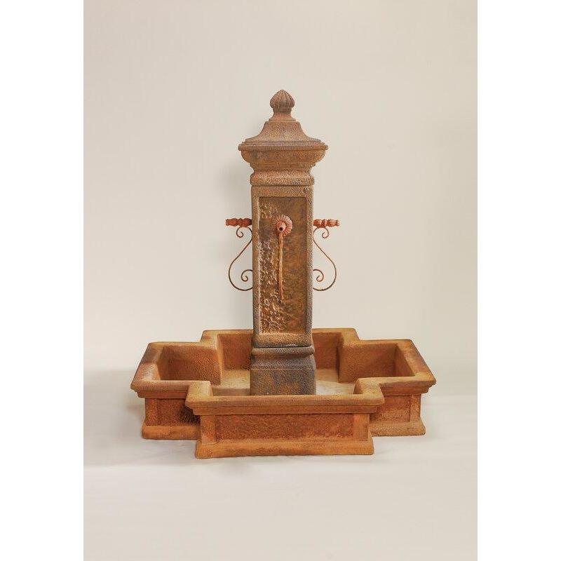 Giannini Garden San Martino Cast Stone Outdoor Courtyard Fountain with Basin 1568 1568
