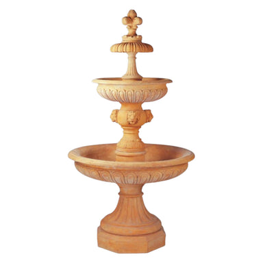 Giannini Garden San Remo Lion Head Cast Stone Outdoor Courtyard Fountain 1019 1019