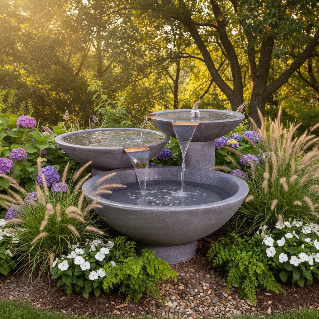 Giannini Garden Scottsdale Greystone Concrete Outdoor Fountain 1749