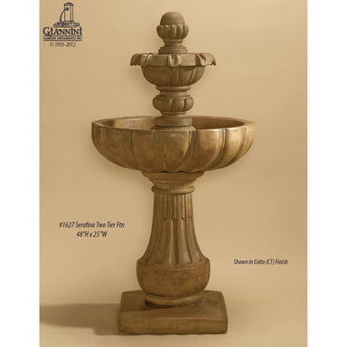 Giannini Garden Serafina 2-Tier Cast Stone Outdoor Garden Fountain 1627 1627