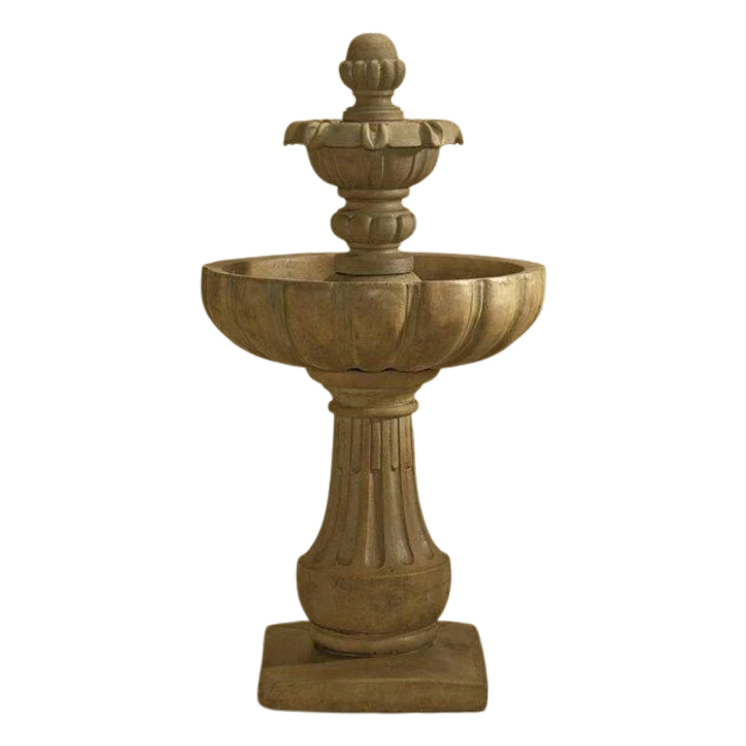 Giannini Garden Serafina 2-Tier Cast Stone Outdoor Garden Fountain 1627 1627