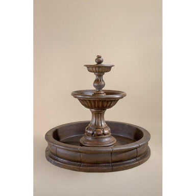 Giannini Garden Sienna Cast Stone Basin Outdoor Courtyard Fountain with Basin 1666