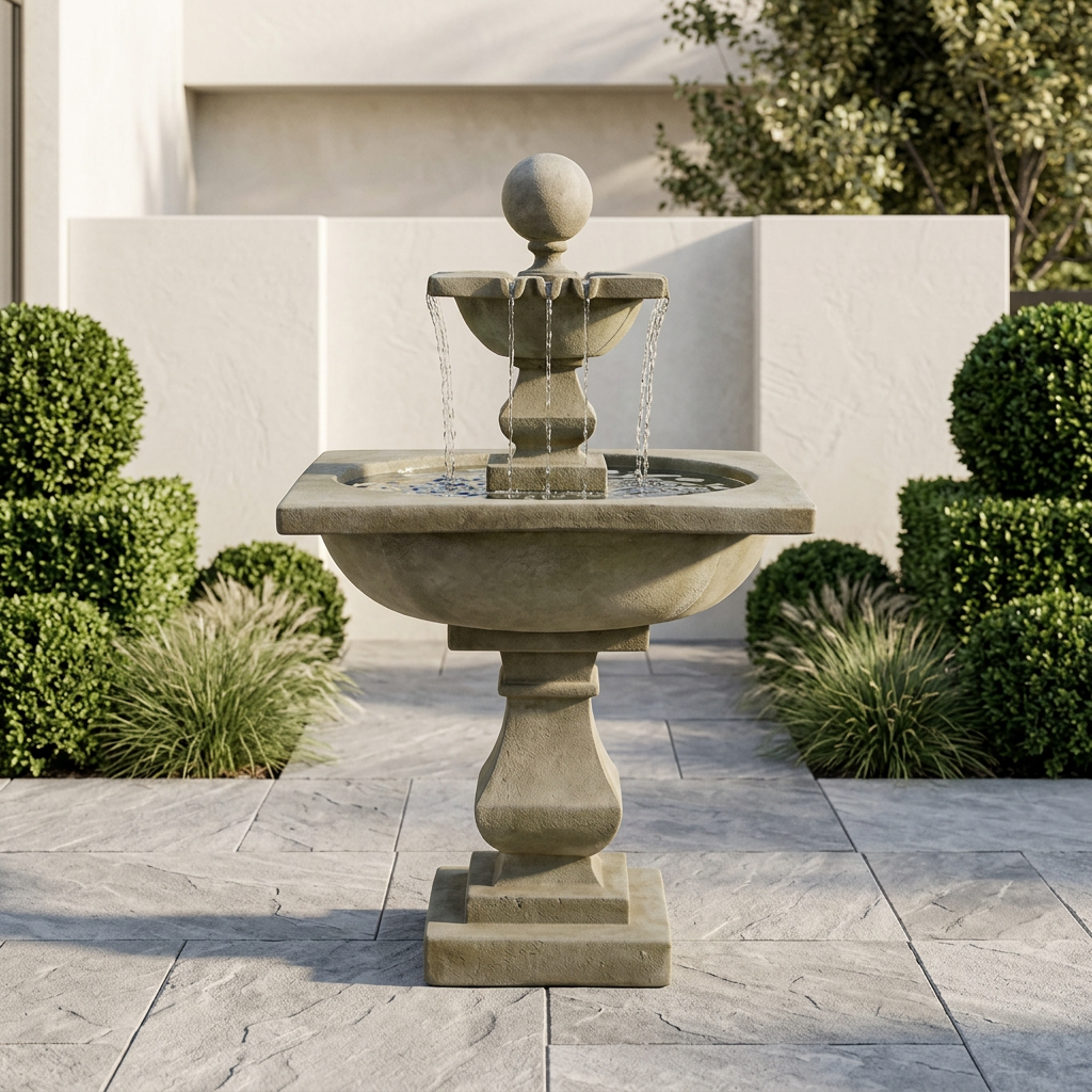 Giannini Garden Solara Cast Stone Outdoor Garden Fountain 1668