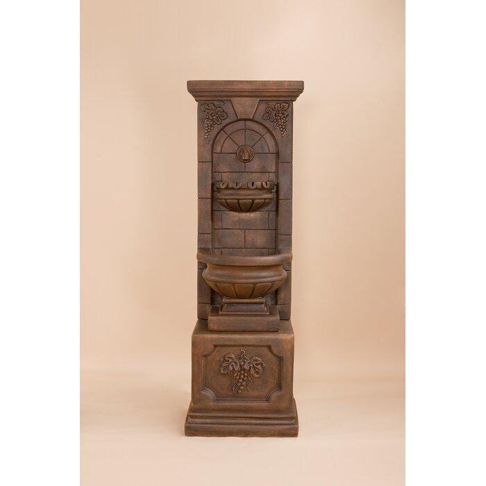 Giannini Garden St. Helena Cast Stone Outdoor Wall Fountain