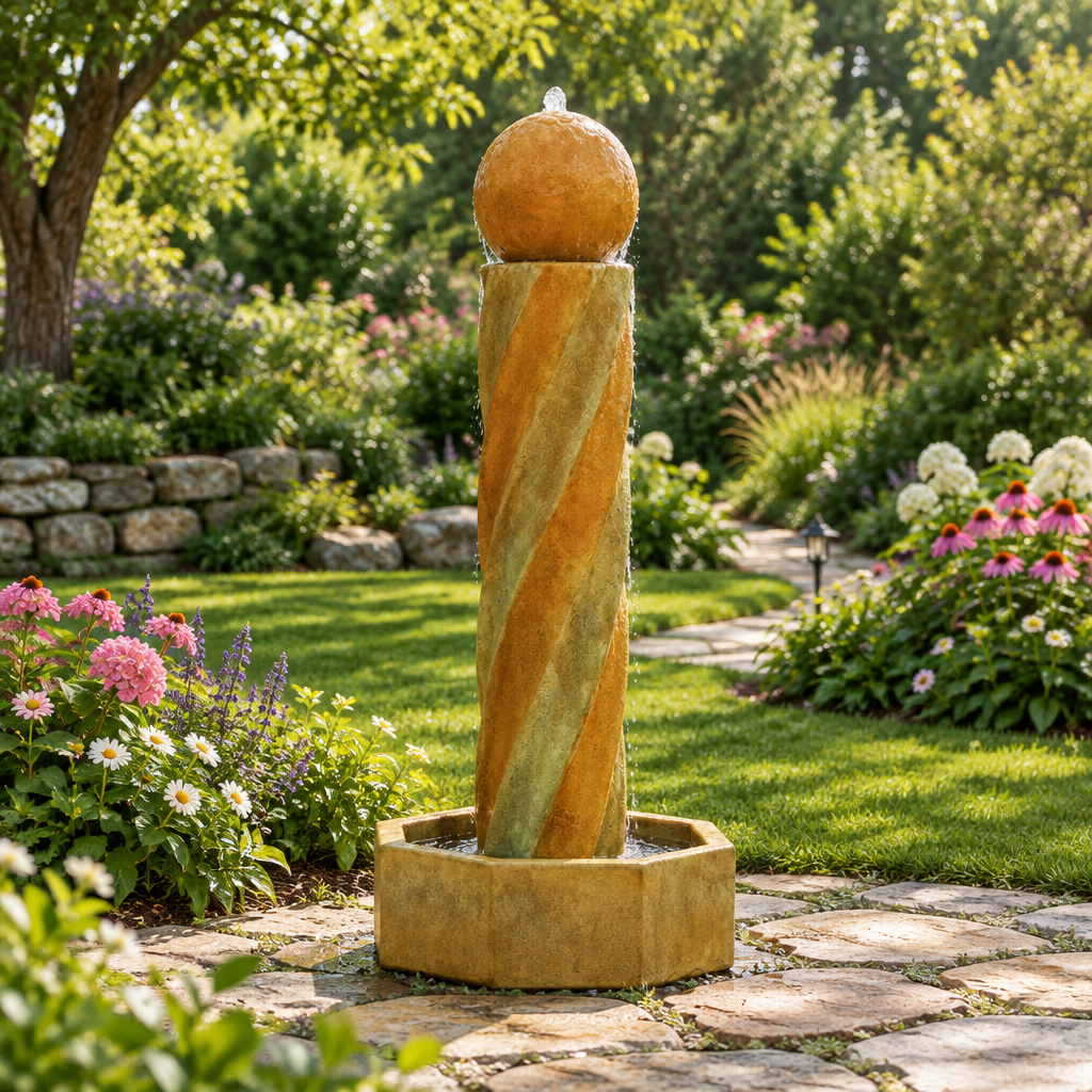 Giannini Garden Swirl Water Outdoor Fountain