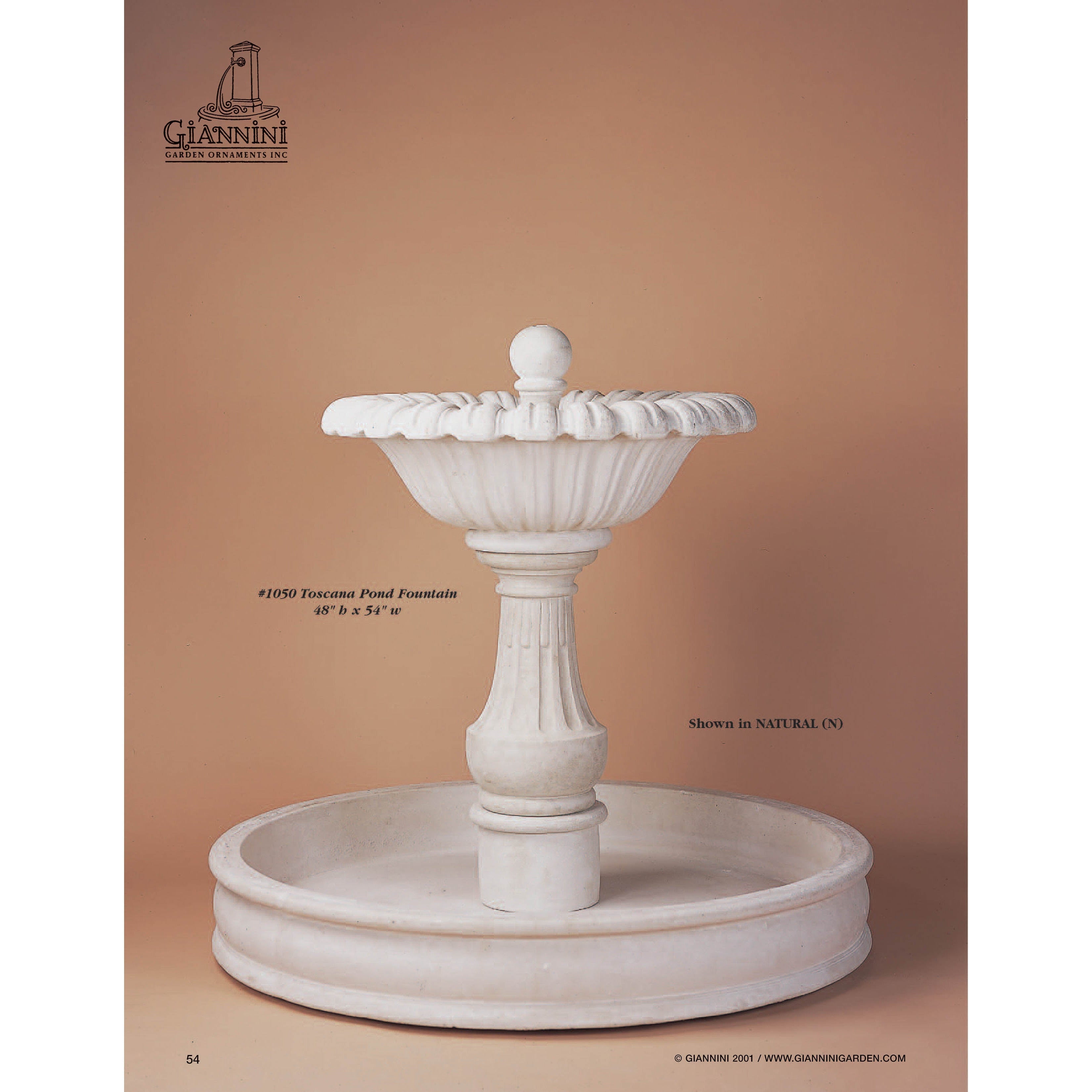 Giannini Garden Toscana Outdoor Fountain with Basin 1050 1050