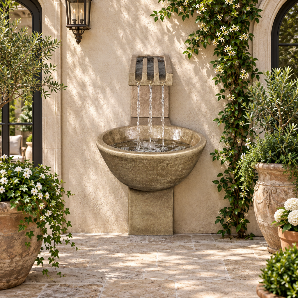 Giannini Garden Trellis Outdoor Cast Stone Garden Fountain 1830