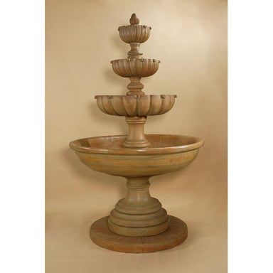 Giannini Garden Urbino MAXIMUS 4-Tier Cast Stone Outdoor Courtyard Fountain 1616 1616