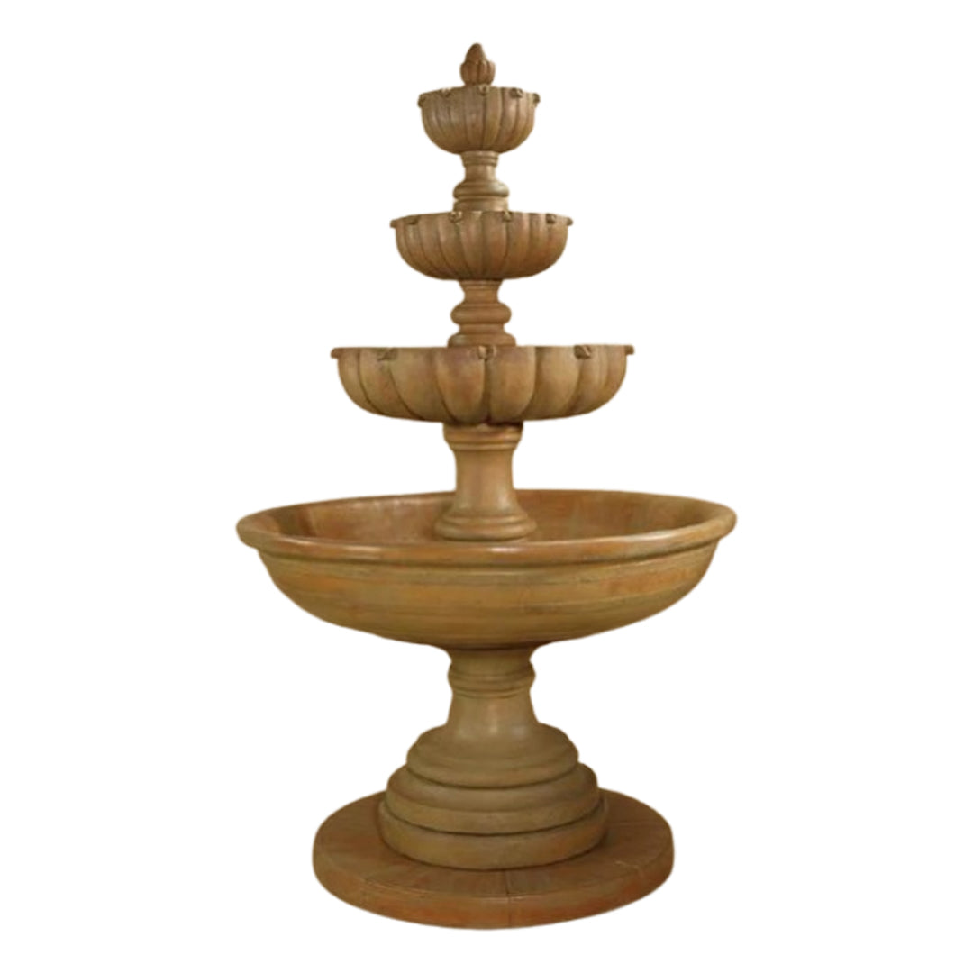 Giannini Garden Urbino MAXIMUS 4-Tier Cast Stone Outdoor Courtyard Fountain 1616 1616