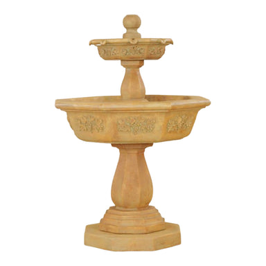 Giannini Garden Uva 2-Tier Cast Stone Outdoor Garden Fountain 1132 1132