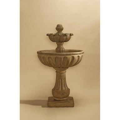 Giannini Garden Valeria 2-Tier Cast Stone Outdoor Garden Fountain 1626 1626