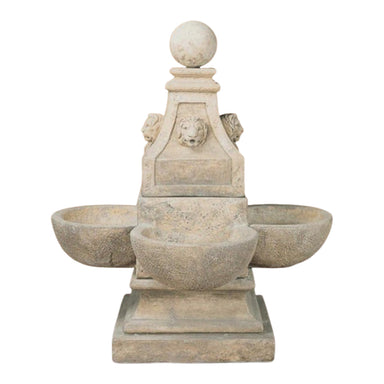 Giannini Garden Venetian Lion Head Cast Stone Outdoor Garden Fountain 1052 1052