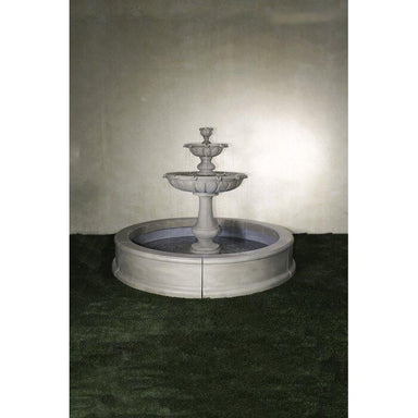 Giannini Garden Vicentina Cast Stone Outdoor Courtyard Fountain with Basin