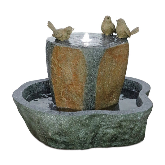 Melrose International Stone Bird Bath Pool 22”D Fountain 88639DS