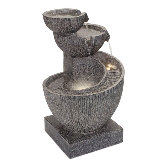 Melrose International Stone Cascading Bowl 26”H Fountain 88136DS