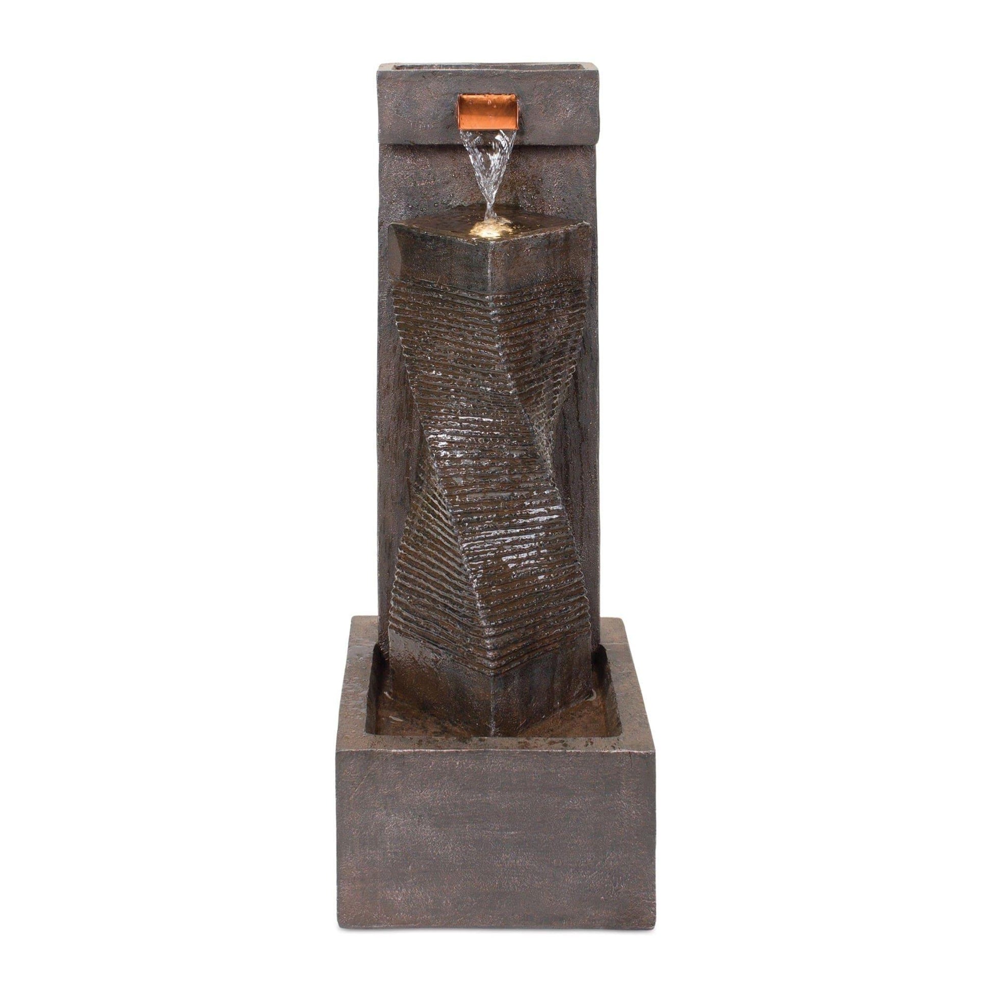 Melrose International Stone Cascading Wall 33.5”H Fountain 88135DS