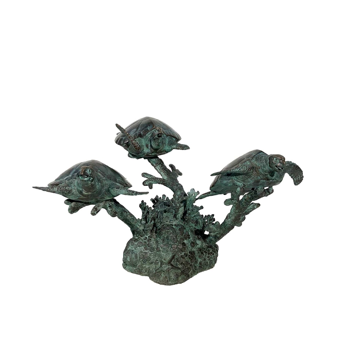 Metropolitan Galleries Bronze Sea Turtle Trio Fountain Sculpture SRB45936