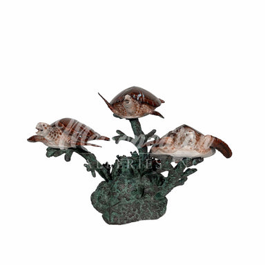 Metropolitan Galleries Bronze Sea Turtle Trio Fountain Sculpture SRB45936C