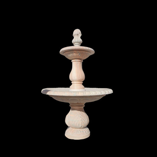 Metropolitan Galleries Rose Marble Florence Two Tier Fountain JBF1700