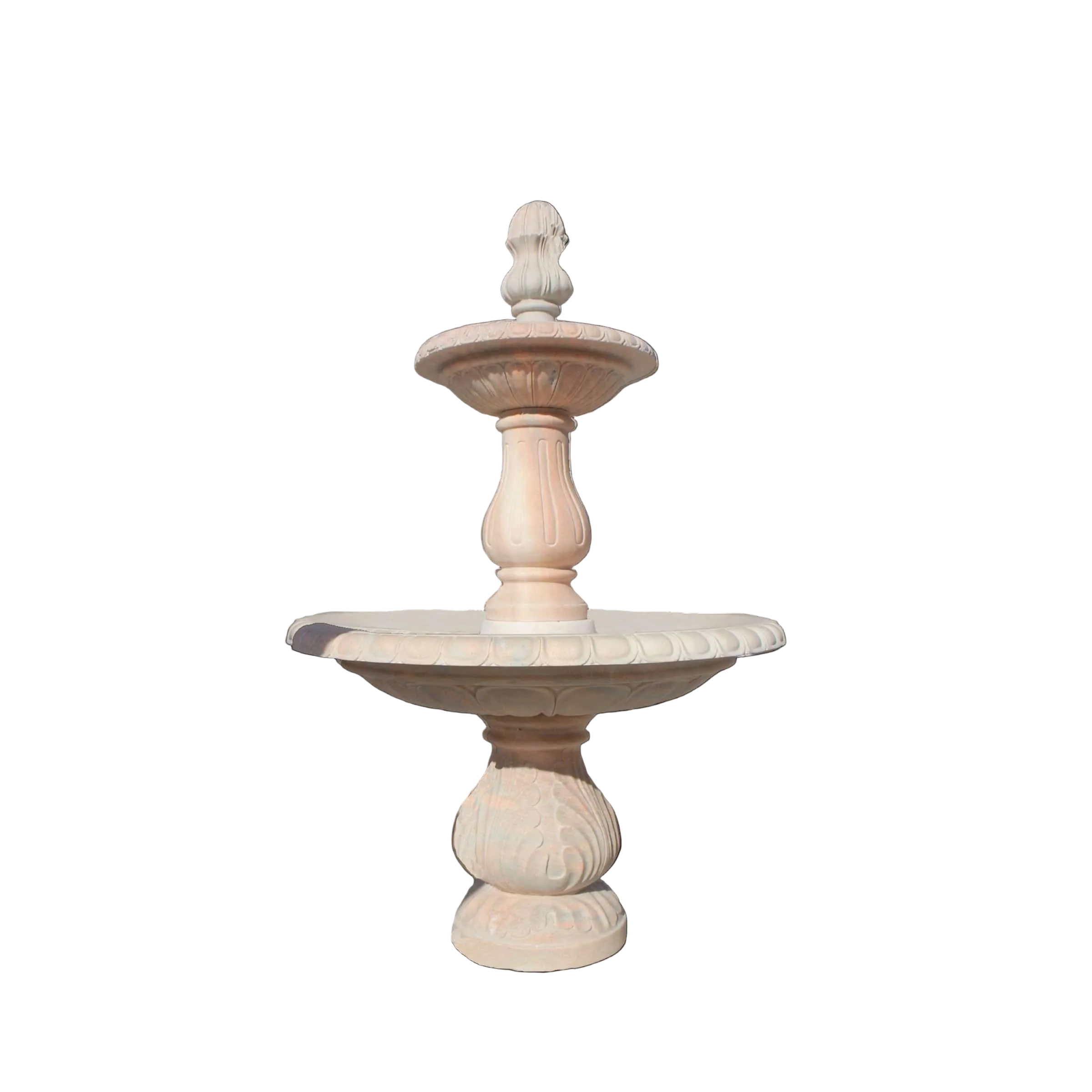 Metropolitan Galleries Rose Marble Florence Two Tier Fountain