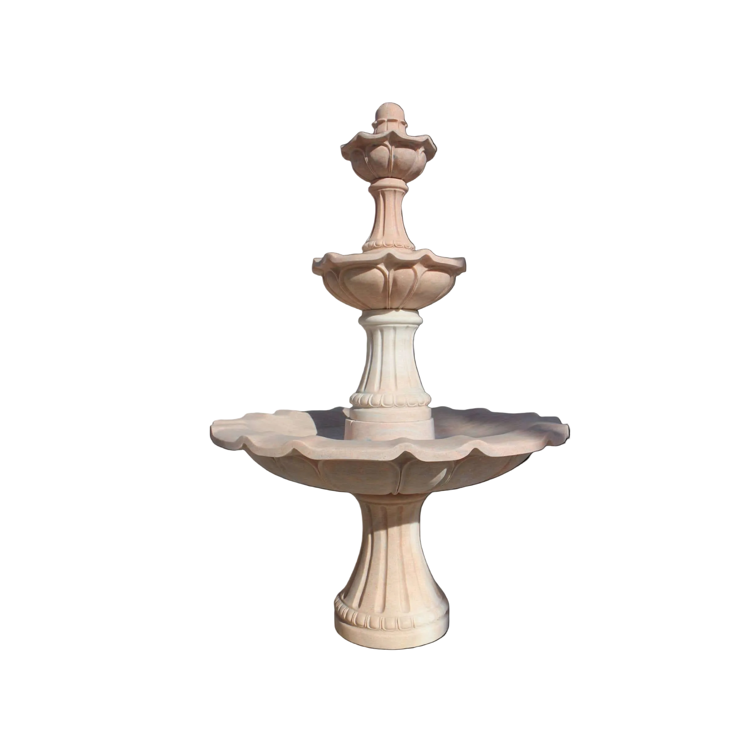 Metropolitan Galleries Rose Marble Three Tier Casa de Sol Fountain