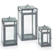 Smart Solar Brayson Candle Lanterns (Set of 3) Gray D-M922L-SML-GRY